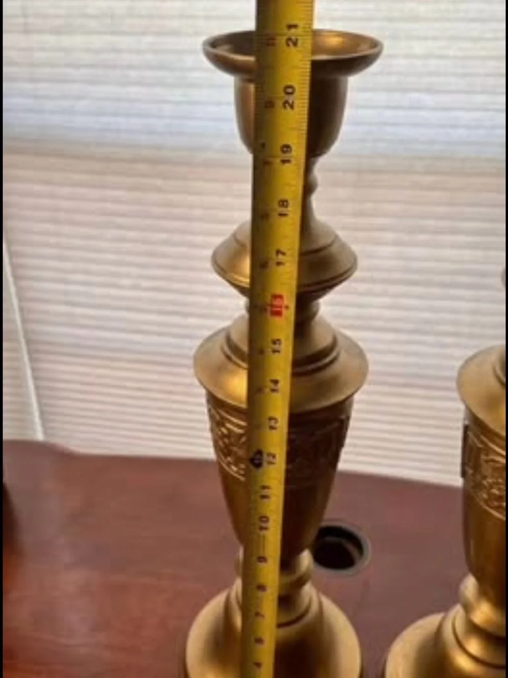Vintage Made in Japan Brass Candlesticks Pair 21”
